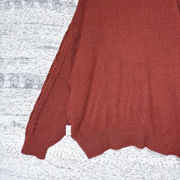 Loge Cable Knit Mock Neck Sweater Size L - Picture 5 of 5
